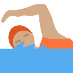 Person Swimming: Medium Skin Tone — Twitter