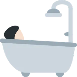 Person Taking Bath: Light Skin Tone — Twitter