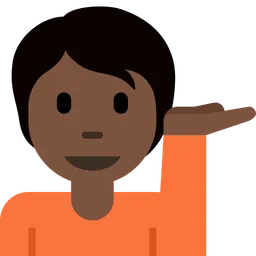 Person Tipping Hand: Dark Skin Tone — Twitter