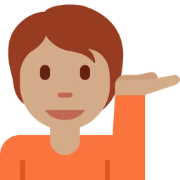 Person Tipping Hand: Medium Skin Tone — Twitter