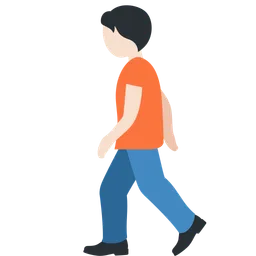 Person Walking: Light Skin Tone — Twitter