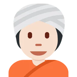Person Wearing Turban: Light Skin Tone — Twitter