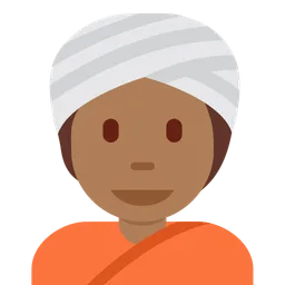 Person Wearing Turban: Medium-Dark Skin Tone — Twitter
