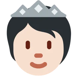 Person with Crown: Light Skin Tone — Twitter