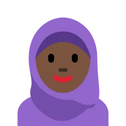 Woman with Headscarf: Dark Skin Tone — Twitter