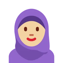 Woman with Headscarf: Medium-Light Skin Tone — Twitter