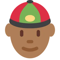 Person with Skullcap: Medium-Dark Skin Tone — Twitter