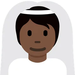 Person with Veil: Dark Skin Tone — Twitter