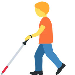 Person with White Cane — Twitter