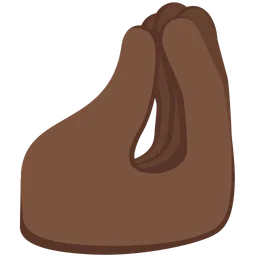 Pinched Fingers: Dark Skin Tone — Twitter