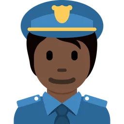 Police Officer: Dark Skin Tone — Twitter