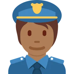 Police Officer: Medium-Dark Skin Tone — Twitter