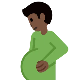 Pregnant Man: Dark Skin Tone — Twitter