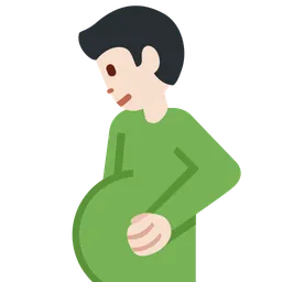 Pregnant Man: Light Skin Tone — Twitter