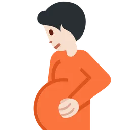 Pregnant Person: Light Skin Tone — Twitter