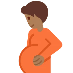 Pregnant Person: Medium-Dark Skin Tone — Twitter