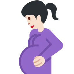 Pregnant Woman: Light Skin Tone — Twitter