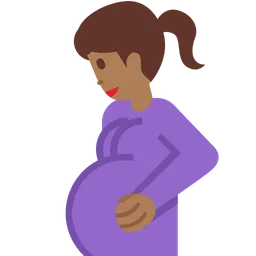 Pregnant Woman: Medium-Dark Skin Tone — Twitter