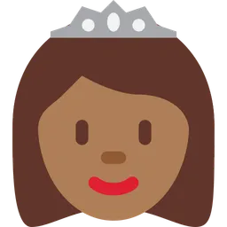 Princess: Medium-Dark Skin Tone — Twitter