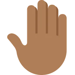 Raised Back of Hand: Medium-Dark Skin Tone — Twitter
