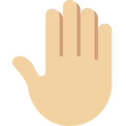 Raised Back of Hand: Medium-Light Skin Tone — Twitter