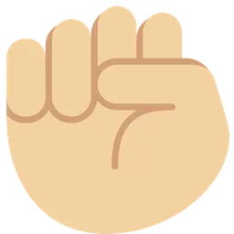 Raised Fist: Medium-Light Skin Tone — Twitter
