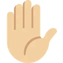 Raised Hand: Medium-Light Skin Tone — Twitter