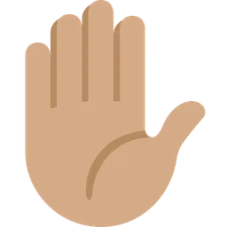 Raised Hand: Medium Skin Tone — Twitter