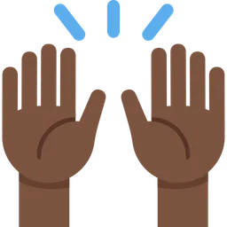 Raising Hands: Dark Skin Tone — Twitter