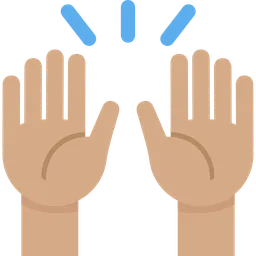Raising Hands: Medium Skin Tone — Twitter