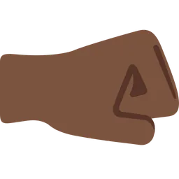Right-Facing Fist: Dark Skin Tone — Twitter