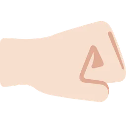 Right-Facing Fist: Light Skin Tone — Twitter