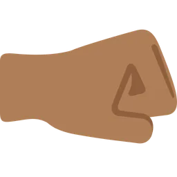 Right-Facing Fist: Medium-Dark Skin Tone — Twitter