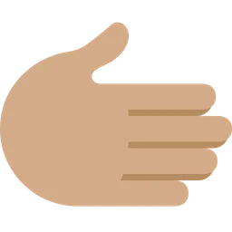Rightwards Hand: Medium Skin Tone — Twitter