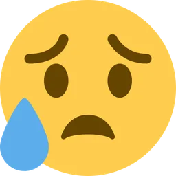 Disappointed but Relieved Face — Twitter