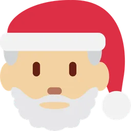 Santa Claus: Medium-Light Skin Tone — Twitter