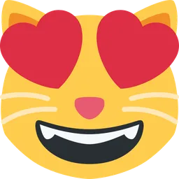Smiling Cat Face with Heart-Shaped Eyes — Twitter