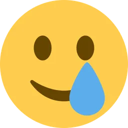 Smiling Face with Tear — Twitter