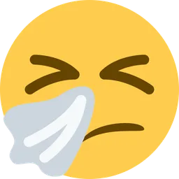 재채기하는 얼굴 — Twitter