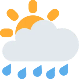 White Sun Behind Cloud with Rain — Twitter