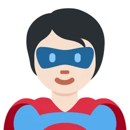 Superhero: Light Skin Tone — Twitter