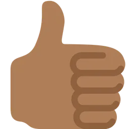 Thumbs Up: Medium-Dark Skin Tone — Twitter