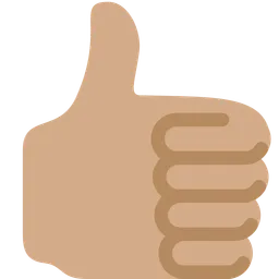 Thumbs Up: Medium Skin Tone — Twitter