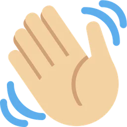 Waving Hand: Medium-Light Skin Tone — Twitter