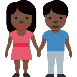 Woman and Man Holding Hands: Dark Skin Tone — Twitter