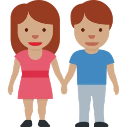 Woman and Man Holding Hands: Medium Skin Tone — Twitter