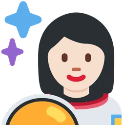 Woman Astronaut: Light Skin Tone — Twitter