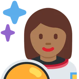 Woman Astronaut: Medium-Dark Skin Tone — Twitter