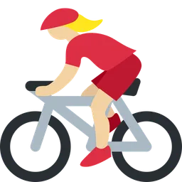 Woman Biking: Medium-Light Skin Tone — Twitter