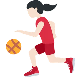Woman Bouncing Ball: Light Skin Tone — Twitter